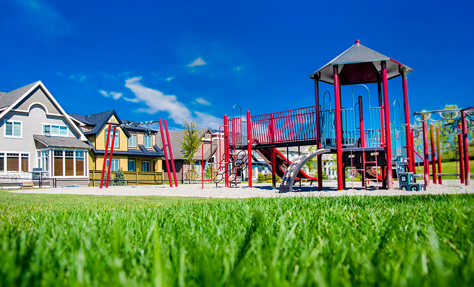 A neighbourhood playground in Mahogany
